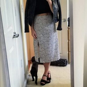 Leopard midi skirt with slit